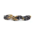 Acetate geometric hair clip with marble patterns in grey beige and amber tones - Brown