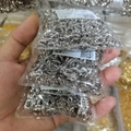 Bulk pack of polished 14k gold plated round ring beads for DIY jewelry making - Outer Diameter 12mm / White Gold