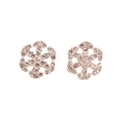 Elegant silver snowflake stud earrings encrusted with sparkling clear rhinestones - Gold Rhinestone Snowflake