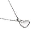 Collier minimaliste avec pendentif cœur en argent et chaîne en métal poli pour femme - Style Argent (Sans Chaîne) (KP80867-Z)
