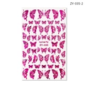 Adesivi per unghie a farfalla rosa metallizzato in varie dimensioni modello ZY-035-2 - ZY-035 Rosa Rosso
