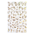 Adesivi per unghie a farfalla dorati olografici stile ZY-036 con accenti floreali - ZY-036 Oro