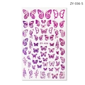 Self-adhesive purple glitter butterfly nail stickers ZY-036-5 for DIY manicure decoration - ZY-036 Purple