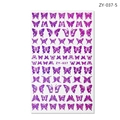 Adesivi per unghie a farfalla rosa e viola ZY-037 con finitura glitter laser - ZY-037 Viola