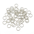 Silver metal open jump rings for DIY jewelry making and connecting accessories - 0.5*3mm (500pcs) / White Gold