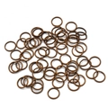 Antique bronze finish open jump rings for DIY jewelry making and necklace connectors - Antique Red