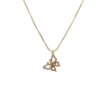 Elegante goldene Schmetterlingshalskette für Damen mit funkelnden Zirkonia-Kristallen - Gold