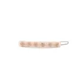 Fermaglio in acetato rosa con fiori di strass color champagne scintillanti per donna - Rosa Nudo