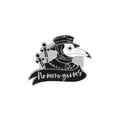 Plague doctor enamel pin with raven mask and No more germs text in black and white - No More Germs Bird Mask Profile Style (XZ2997)