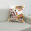 Decorative embroidered throw pillow cover with abstract floral design for modern sofa living room decor. - 45*45 (No Core) / Fireworks