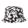 Chapeau bob rétro noir et blanc avec imprimé panda pour femme en toile de haute qualité - M (56-58cm) / Panda