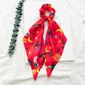 Detalle de coletero de satén para Halloween con patrones de fantasmas y calabazas - 5# Calavera Roja