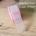 Adesivi palpebre in pizzo a forma di oliva lunga, rotolo con misura 27x4mm - Oliva Lunga
