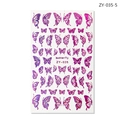 Pink holographic glitter butterfly nail art sticker ZY-035-5 on white background - ZY-035 Purple