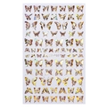 Laser gold butterfly nail art stickers in ZY-037 pattern for elegant DIY manicures - ZY-037 Gold