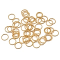 Golden open jump rings for DIY jewelry making stacked on white background - 0.8*6mm (200pcs) / KC Gold