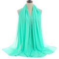 Mint green chiffon bubble shawl scarf for women on mannequin with elegant draping effect - Mint Green Style (YW016-48#)