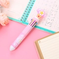 Pink multi-color ballpoint pen with angel wing star topper and cartoon print - Magic Wand - Pink
