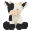 22cm Sitting Cow Black and White