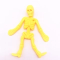Stretchy yellow TPR skeleton toy for Halloween, creative novelty fidget figure - Yellow