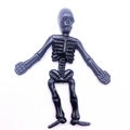 Giocattolo scheletro flessibile di Halloween in TPR nero, figura creativa e divertente - Nero
