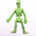 Green TPR rubber skeleton toy for Halloween, flexible soft glue skull figure - Green