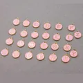 Macro shot of 26-piece set of pink enamel A-Z alphabet charms with gold plating - Alphabet Set (DY147) / Set of 26 / KC Gold Pink Enamel