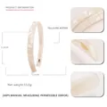 Minimalist 1.5cm wide cellulose acetate headband for women in a classic tortoiseshell finish - Pearl White