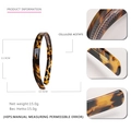 Minimalist 1.5cm tortoise shell acetate headband with dimensions and product specifications - Dark Tortoiseshell