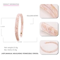 Pink and white tortoiseshell acetate headband size specs 13.9cm by 12.5cm - Marble Pink
