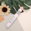 Cartoon pink pig 10-color retractable ballpoint pen for journaling and school supplies - Hat Pig - White
