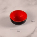 Miniature red and black Japanese style lacquer bowl model for dollhouse DIY, 4cm diameter - 4cm Black and Red Bowl