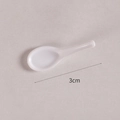 Miniature white ceramic spoon for dollhouse kitchen with polished finish 3cm long - 3cm Disposable Spoon