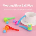 Pipe-shaped floating ball toy in four vibrant color sets for children breathing training - Large Floating Blow Ball Toy