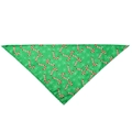 Detailansicht eines grünen Weihnachts-Haustier-Halstuchs mit Zuckerstangen-Muster - Einheitsgröße / Grasgrün/Zuckerstange