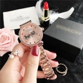 Orologio in acciaio oro rosa con lunetta in cristallo e logo a ferro di cavallo - Oro rosa