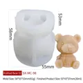 3D bear silicone ice mold with sweater texture for coffee and milk tea DIY - Mini Knit Bear MC-98