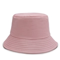 Pink cotton bucket hat for women with reinforced stitched brim in a minimalist style - One Size / Pink