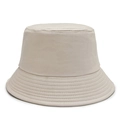 Minimalist beige cotton fisherman hat with reinforced stitched brim for women - One Size / Beige