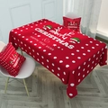 Red Christmas tablecloth and pillows with white polka dots and Merry Christmas print - 40*70cm / ZB007-8 Red Polka Dot Christmas