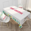 Nappe de Noël nordique avec texte Merry Christmas et motif de renne festif - 40*70cm / Vœux de festival fond blanc (ZB008-3)