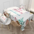 Nappe et coussins de Noël avec motifs de rennes et sapins sur fond blanc - 40*70cm / Fête de Noël fond blanc(ZB008-2)