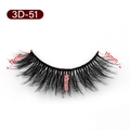 3D-51 Künstliche Wimpern Mehrlagig 13mm-16mm-15mm Länge Geschwungener Kreuzstil - 3D-51 (13-16mm)