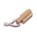 Natural boar bristle nail brush with ergonomic beech wood handle and cotton hanging rope - Bamboo Sisal Nail Brush