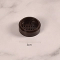 Miniature dark brown steamer base for dollhouse DIY, 3cm round mesh design - 3cm Black Coffee Steamer