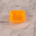 Miniature orange square dish for dollhouse kitchen measuring 6.5cm by 3cm - 6.5cm Yellow Large Square Bowl