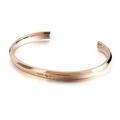 Bracciale aperto in oro rosa con incisione My Love e pietra di zircone lucido - Bracciale (KB136246-GC) / Oro rosa