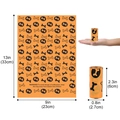 Biodegradable orange pet waste bags with black bone pattern in 33x23cm variant - 1 Micron Biodegradable Orange Bone