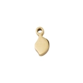 Colgante de hoja en acero inoxidable dorado pulido con anilla para creación de joyas DIY - Dorado