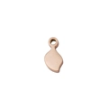 Detalle de un colgante de hoja de acero inoxidable en oro rosa para joyería artesanal - Oro rosa